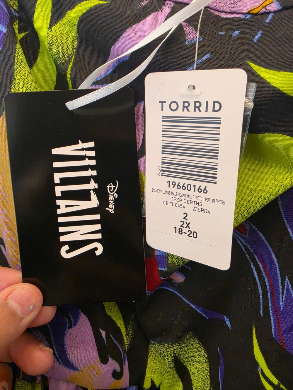 torrid maleficent Sleeping beauty VILLAINS Floral Fit-and-Flare Mid Dress - Picture 12 of 13